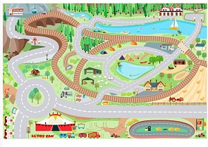 Игровой коврик – Автодорога кантри, 80 х 120 (Le Toy Van, TV583)